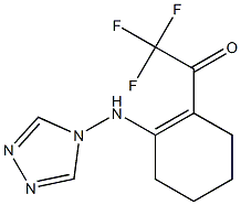 1-[N-(1,2,4-TRIAZOL-4-YL)AMINO]-2-(TRIFLUOROACETYL)CYCLOHEX-1-ENE 구조식 이미지