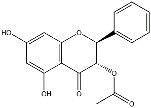 trans-3-Acetoxy-5,7-dihydroxyflavanone 구조식 이미지