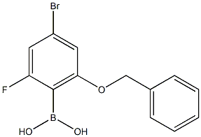 6-Benzyloxy-4-Bromo-2-fluorophenylboronicacid 구조식 이미지