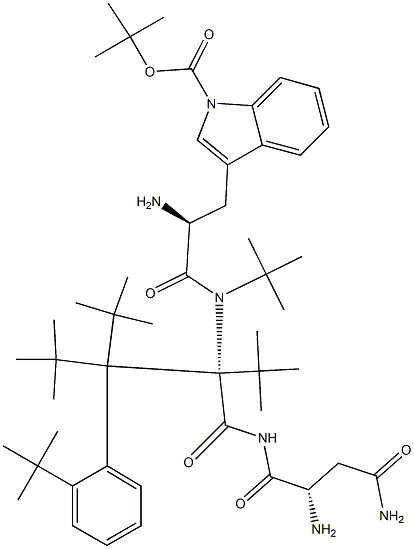 ASPARAGINYL-N1-(TERT-BUTOXYCARBONYL)-L-TRYPTOPHYL-L-PHENYLALANINAMIDE, PENTA-TERT-BUTYL ESTER Structure