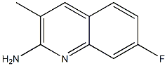 7-FLUORO-3-METHYL-2-QUINOLINAMINE Structure