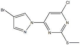 4-(4-BROMO-1H-PYRAZOL-1-YL)-6-CHLORO-2-(METHYLTHIO)PYRIMIDINE 구조식 이미지