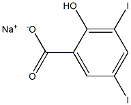 sodium 3,5-diiodosalicylate 구조식 이미지