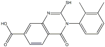 3-(2,3-DIMETHYLPHENYL)-2-MERCAPTO-4-OXO-3,4-DIHYDROQUINAZOLINE-7-CARBOXYLIC ACID Structure