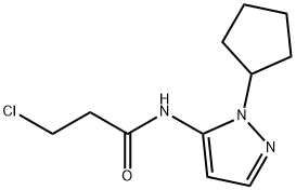 3-CHLORO-N-(1-CYCLOPENTYL-1H-PYRAZOL-5-YL)PROPANAMIDE Structure