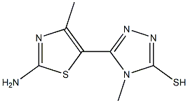 5-(2-AMINO-4-METHYL-1,3-THIAZOL-5-YL)-4-METHYL-4H-1,2,4-TRIAZOLE-3-THIOL 구조식 이미지