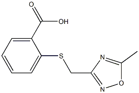 2-{[(5-METHYL-1,2,4-OXADIAZOL-3-YL)METHYL]THIO}BENZOIC ACID Structure