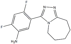 2,4-DIFLUORO-5-(6,7,8,9-TETRAHYDRO-5H-[1,2,4]TRIAZOLO[4,3-A]AZEPIN-3-YL)ANILINE 구조식 이미지