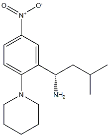 (S)-3-METHYL-1-[2-(-PIPERIDINYL)-5-NITROPHENYL] BUTYL AMINE 구조식 이미지