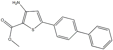 3-AMINO-5-BIPHENYL-4-YL-THIOPHENE-2-CARBOXYLICACID METHYL ESTER, TECH 구조식 이미지