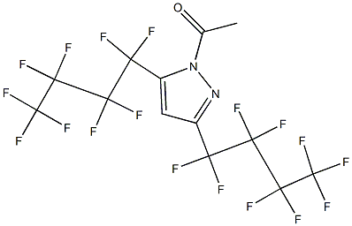 1-ACETYL-3,5-BIS(PERFLUOROBUTYL)PYRAZOLE 97% 구조식 이미지