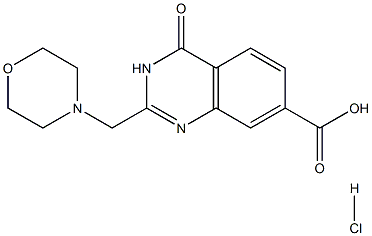 2-(MORPHOLIN-4-YLMETHYL)-4-OXO-3,4-DIHYDROQUINAZOLINE-7-CARBOXYLIC ACID HYDROCHLORIDE Structure