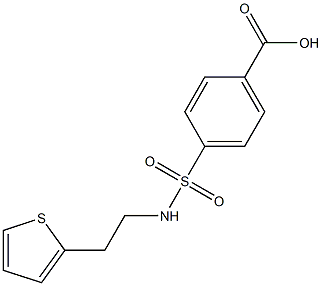 4-{[(2-THIEN-2-YLETHYL)AMINO]SULFONYL}BENZOIC ACID Structure