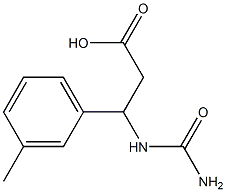 3-[(AMINOCARBONYL)AMINO]-3-(3-METHYLPHENYL)PROPANOIC ACID 구조식 이미지