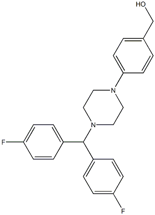 (4-{4-[BIS(4-FLUOROPHENYL)METHYL]PIPERAZIN-1-YL}PHENYL)METHANOL, 95+% Structure