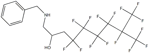 1-Benzylamino-4,4,5,5,6,6,7,7,8,9,9,9-dodecafluoro-8-trifluoromethyl-nonan-2-ol 구조식 이미지