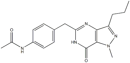 N-(4-((1-METHYL-7-OXO-3-PROPYL-6,7-DIHYDRO-1H-PYRAZOLO[4,3-D]PYRIMIDIN-5-YL)METHYL)PHENYL)ACETAMIDE 구조식 이미지