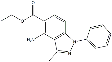 ETHYL 4-AMINO-3-METHYL-1-PHENYL-1H-INDAZOLE-5-CARBOXYLATE 구조식 이미지