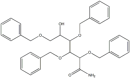 2,3,4,6-TETRAKIS(BENZYLOXY)-5-HYDROXYHEXANAMIDE 구조식 이미지