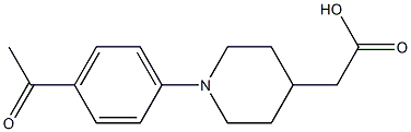 [1-(4-ACETYL-PHENYL)-PIPERIDIN-4-YL]-ACETIC ACID 구조식 이미지