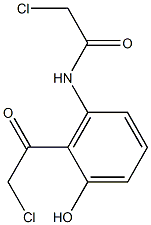 O-2-CHLOROACETYL-3-(2-CHLOROACETYLAMIDO)PHENOL 구조식 이미지