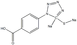 1-(4-Carboxyphenyl)-5-(Mercaptotetrazole)-Disodium 구조식 이미지