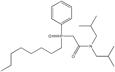 Acetamide, N,N-bis(2-methylpropyl)-2-(octylphenylphosphinyl)- 구조식 이미지