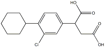 3-CHLORO-4-CYCLOHEXYLPHENYLSUCCINIC ACID Structure