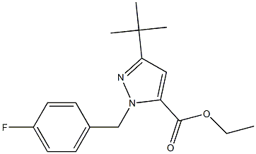 ETHYL 3-TERT-BUTYL-1-(4-FLUOROBENZYL)PYRAZOLE-5-CARBOXYLATE 구조식 이미지