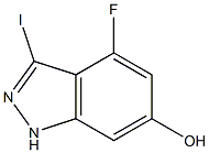4-FLUORO-6-HYDROXY-3-IODOINDAZOLE Structure