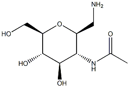 2-ACETAMIDO-2-DEOXY-BETA-D-GLUCOPYRANOSYLMETHYLAMINE 구조식 이미지