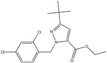 ETHYL 3-TERT-BUTYL-1-(2,4-DICHLOROBENZYL)PYRAZOLE-5-CARBOXYLATE 구조식 이미지