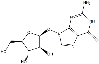 GUANINE-9-BETA-D-ARABINOFURANOSIDE 구조식 이미지