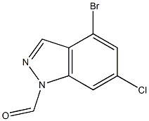 4-BROMO-6-CHLOROINDAZOLECARBOXYALDEHYDE Structure