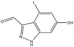 4-IODO-6-HYDROXYINDAZOLE-3-CARBOXYALDEHYDE 구조식 이미지