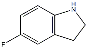 5-FLUORO-2,3-DIHYDROINDOLE 구조식 이미지