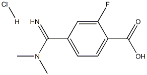 N,N-Dimethyl-4-carboxy-3-fluorobenzamidine hydrochloride Structure