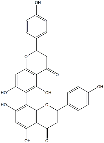 8-[5,7-dihydroxy-2-(4-hydroxyphenyl)-4-oxo-chroman-6-yl]-5,7-dihydroxy-2-(4-hydroxyphenyl)chroman-4-one 구조식 이미지