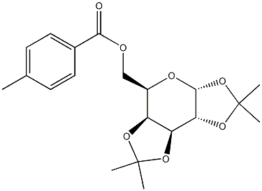 1,2:3,4-DI-O-ISOPROPYLIDENE-6-O-(4-METHYLBENZOYL)-A-D-GALACTOPYRANOSE Structure