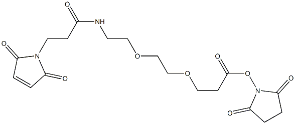 3-(2-(2-(3-Maleinimidopropanamido)ethoxy)ethoxy)propanoic acid succinimidyl ester Structure