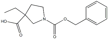 PYRROLIDINE-1,3-DICARBOXYLICACID1-BENZYLESTER3-ETHYLESTER 구조식 이미지