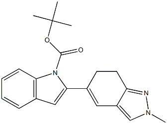 TERT-BUTYL 2-(2-METHYL-6,7-DIHYDRO-2H-INDAZOL-5-YL)- 1H-INDOLE-1-CARBOXYLATE Structure