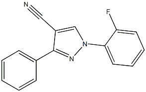 1-(2-fluorophenyl)-3-phenyl-1H-pyrazole-4-carbonitrile 구조식 이미지