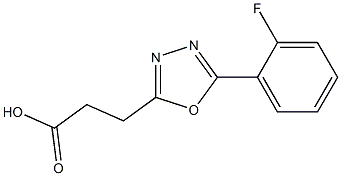 3-(5-(2-fluorophenyl)-1,3,4-oxadiazol-2-yl)propanoic acid 구조식 이미지