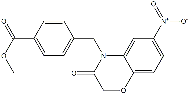 methyl 4-((2,3-dihydro-6-nitro-3-oxobenzo[b][1,4]oxazin-4-yl)methyl)benzoate Structure