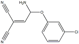 2-(l-amino-2-(3-chlorophenoxy)ethylidene)malononitrile Structure