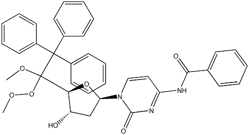 N4-Benzoyl-5'-O-dimethoxytrityl-2'-deoxycytidine 구조식 이미지