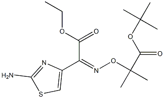 ETHYL (Z)-2-(2-AMINOTHIAZOL-4-YL)-2-(2-T-BUTOXYCARBONYLPROP-2-OXYIMINO) ACETATE 구조식 이미지