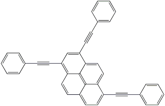 1,3,6-TRIS(PHENYLETHYNYL)PYRENE Structure