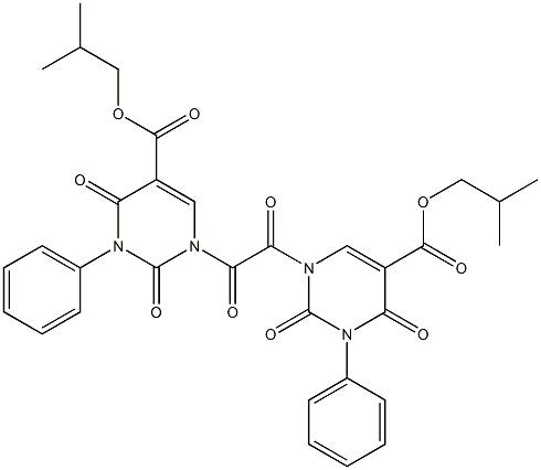 N,N''-OXALYLBIS[3-PHENYL-5-CARBISOBUTOXYURACIL] 구조식 이미지